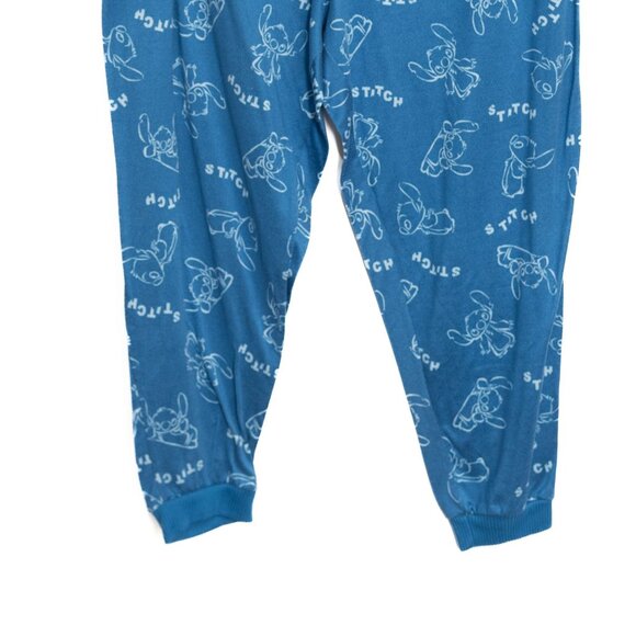 Disney Stitch Size 2X Loungewear Blue Character Print Soft Jogger Pajama Pants - Picture 4 of 8